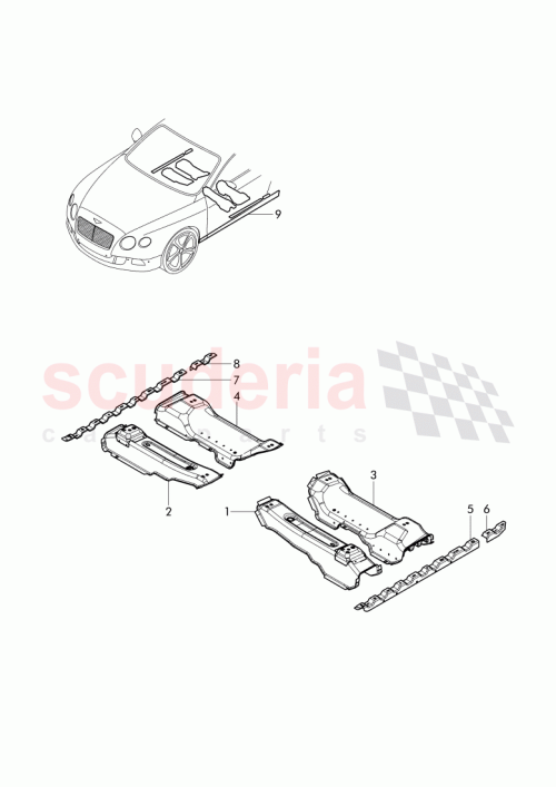 Part Diagram for Bentley 3W8802312
