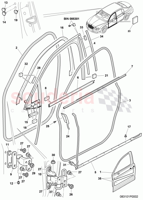 Part Diagram for Bentley N90823403
