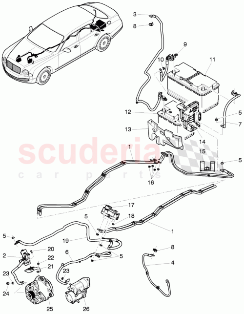 Part Diagram for Bentley 3Y0971842