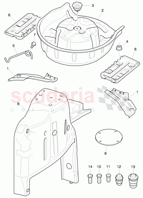 Part Diagram for Bentley 3W8813839C