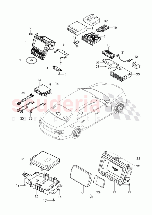 Part Diagram for Bentley 3W0 919 859 CM