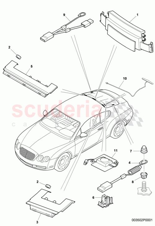 Part Diagram for Bentley 3W0 035 225 BE