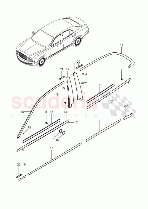 Part Diagram for Bentley 3Y5 837 478 B