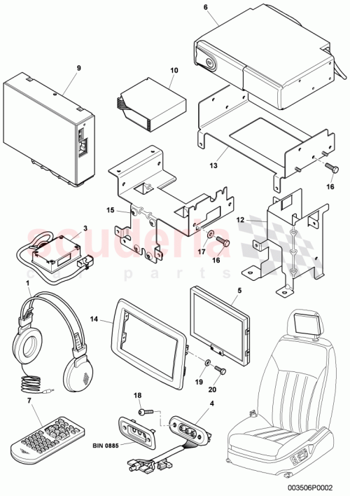 Part Diagram for Bentley 3W5 907 109