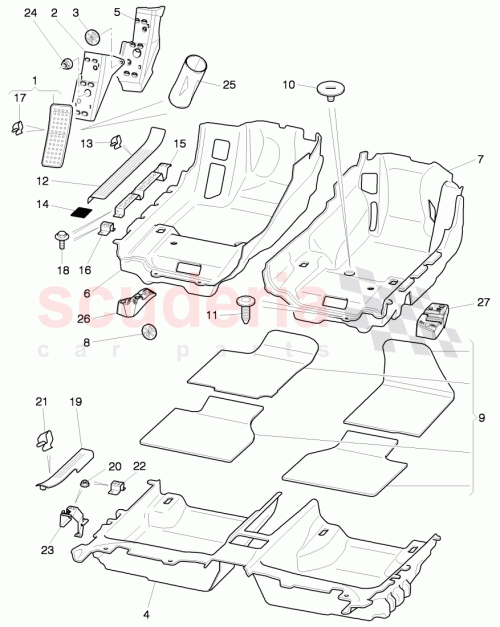 Part Diagram for Bentley 3W0 860 232