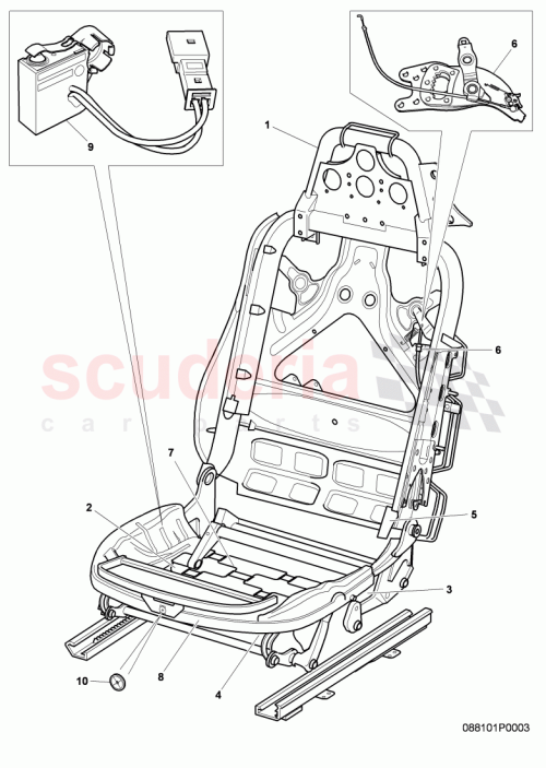 Part Diagram for Bentley 3W3 881 682 AD