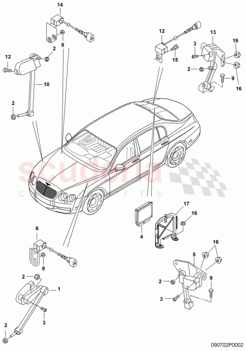 Part Diagram for Bentley 3W0941286E