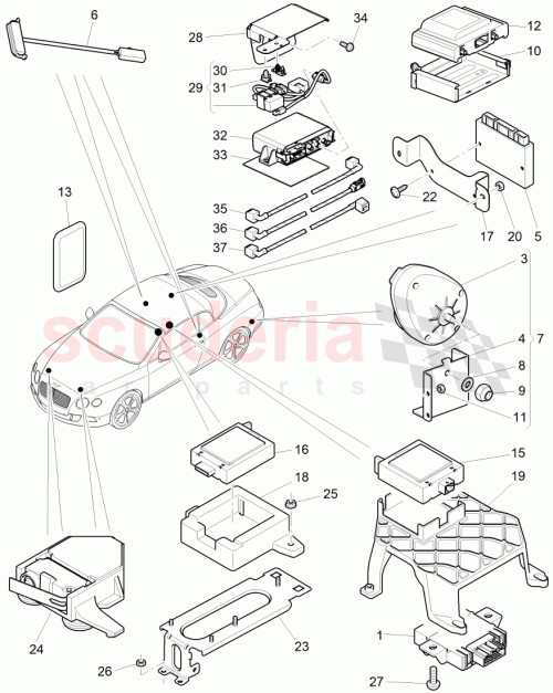 Part Diagram for Bentley 3W7 971 644