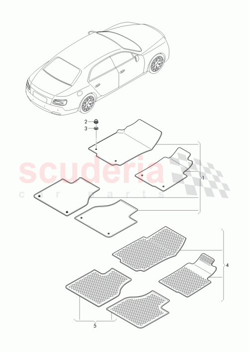 Part Diagram for Bentley 3W1 862 435 E