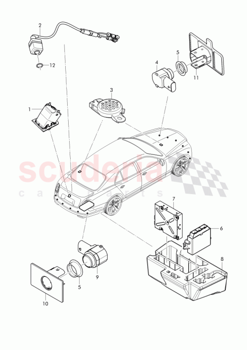 Part Diagram for Bentley 3Y0 807 134 A