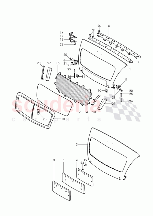 Part Diagram for Bentley 3W3 853 683 B