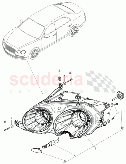 Part Diagram for Bentley 4W1 941 015 J
