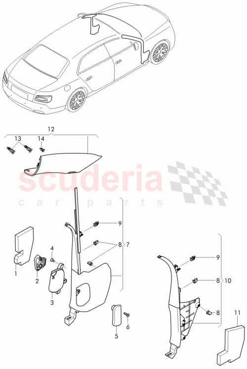 Part Diagram for Bentley 4W0 863 609