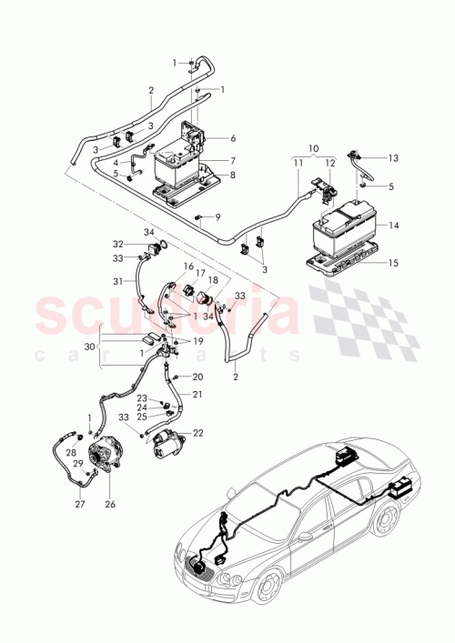 Part Diagram for Bentley 3W0971235F