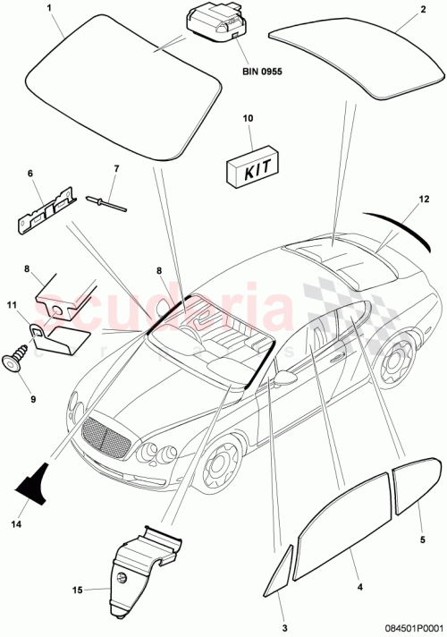 Part Diagram for Bentley 3W8 845 113 C