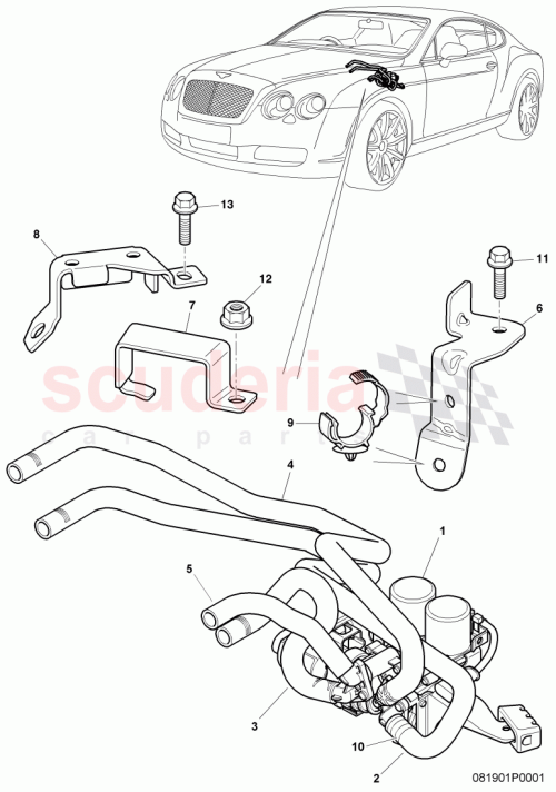 Part Diagram for Bentley 3D2819148