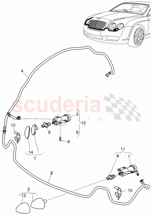 Part Diagram for Bentley 3W0955965