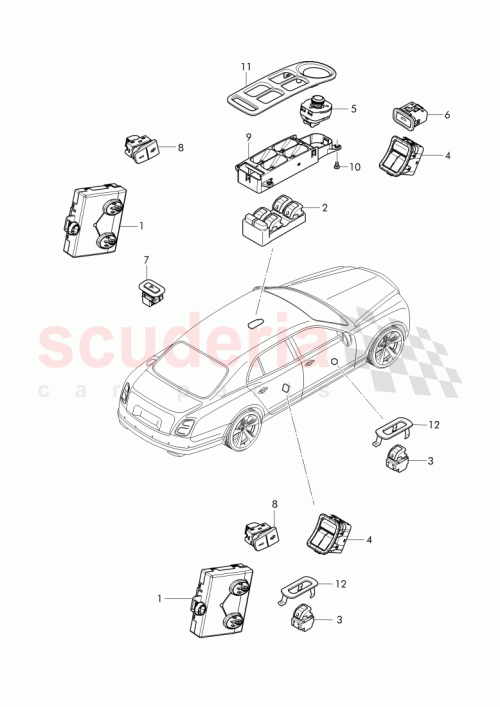 Part Diagram for Bentley 3Y5 868 898