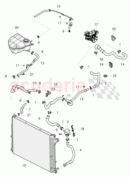 Part Diagram for Bentley 3W0 122 157 H