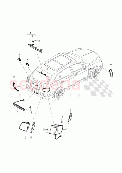 Part Diagram for Bentley 3AF943021A