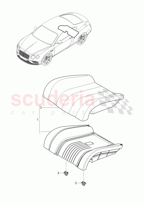 Part Diagram for Bentley 3W8885032