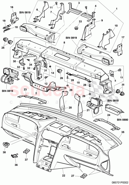 Part Diagram for Bentley 3W3857669