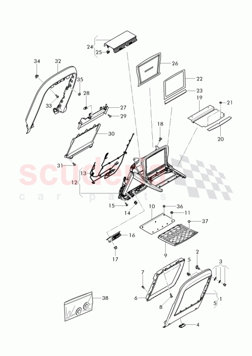 Part Diagram for Bentley 3Y5 882 285 B