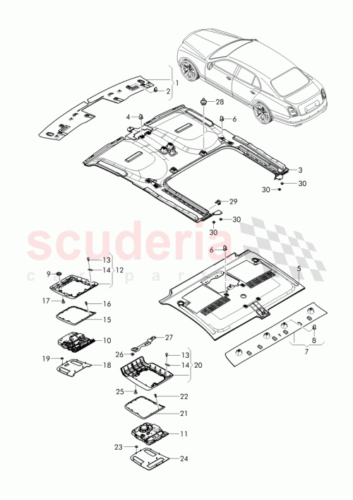 Part Diagram for Bentley 3Y4 867 500 A