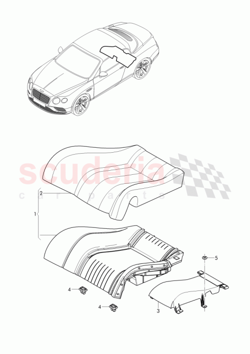 Part Diagram for Bentley 3W7 885 405 S