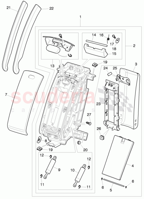 Part Diagram for Bentley 3W5886849A