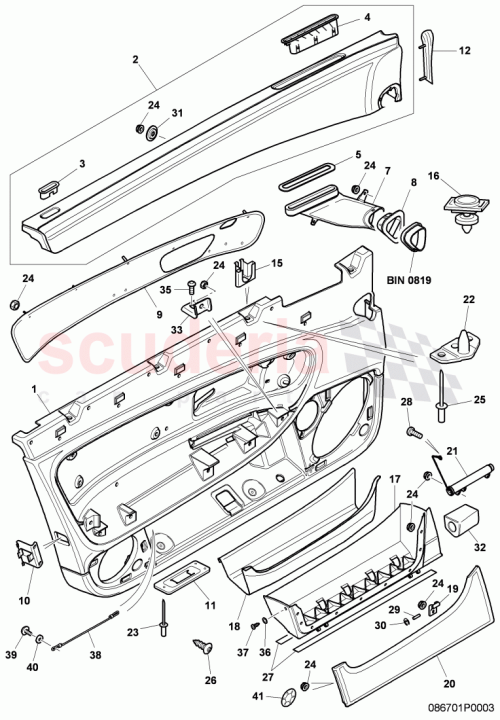 Part Diagram for Bentley 3W3867021DU63