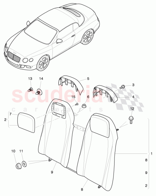 Part Diagram for Bentley 3W7885922
