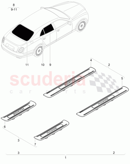 Part Diagram for Bentley 3Y5 863 123 C