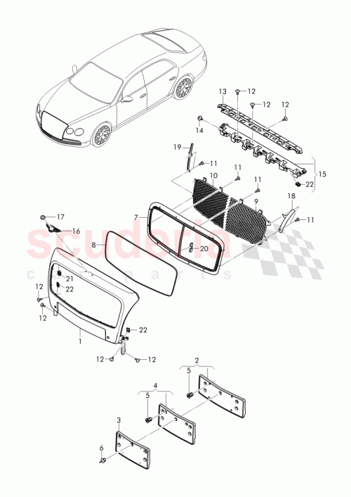 Part Diagram for Bentley 4W0 807 285 A