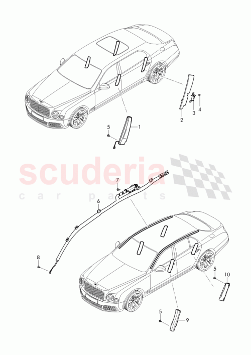Part Diagram for Bentley 3Y0 880 741 D