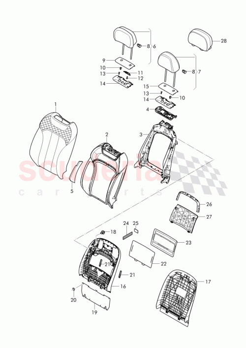 Part Diagram for Bentley 3W0881635