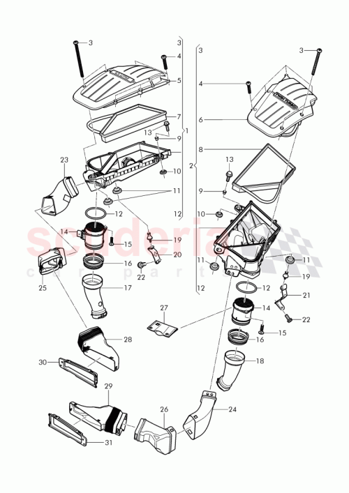 Part Diagram for Bentley 3W0 129 618 F