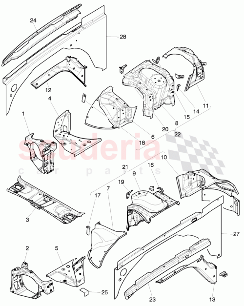Part Diagram for Bentley 3Y0805324D