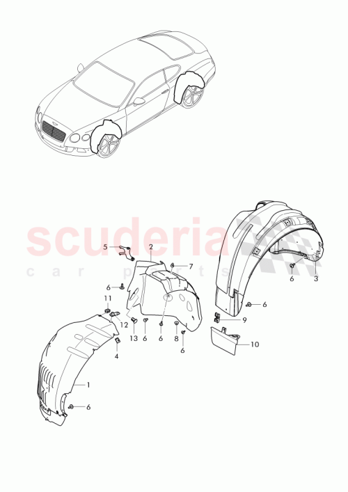 Part Diagram for Bentley 3W3 810 970 C