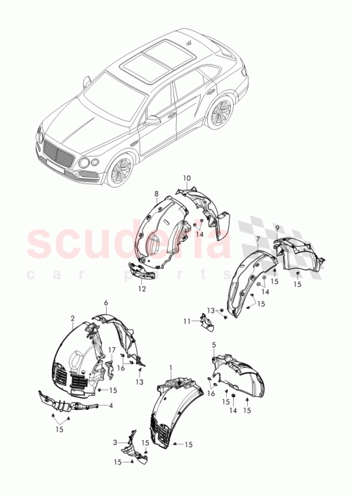 Part Diagram for Bentley 36A807547C