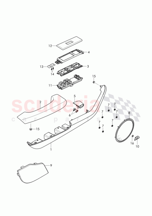Part Diagram for Bentley 3W3 867 926 K