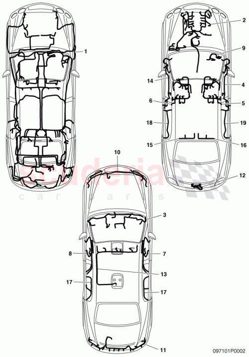 Part Diagram for Bentley 3W0971095P