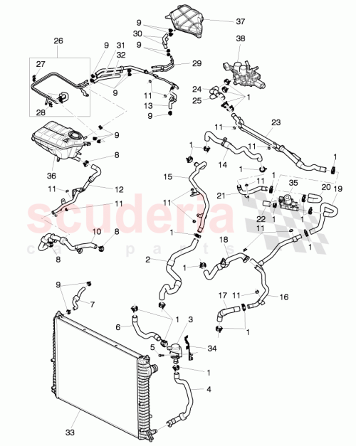 Part Diagram for Bentley 3W0121065AB