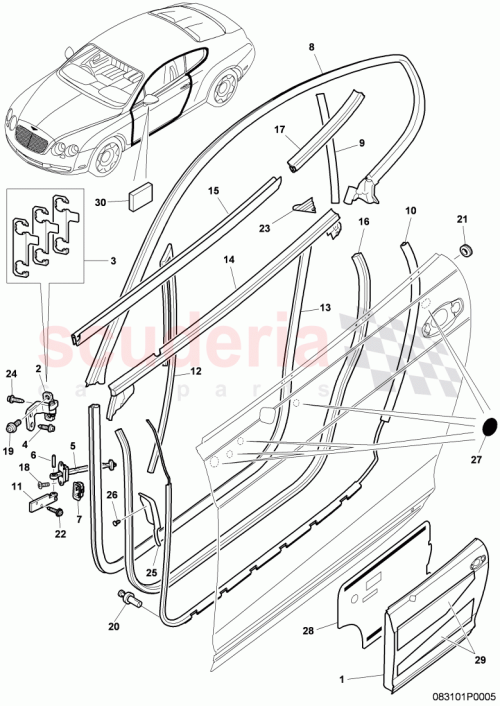 Part Diagram for Bentley 3W0837901C