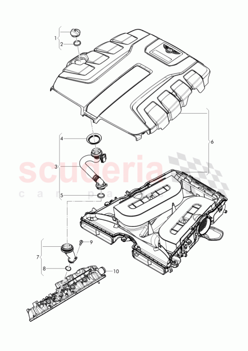 Part Diagram for Bentley 057 103 482 J