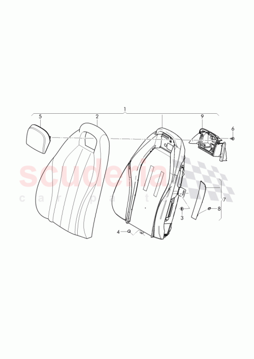 Part Diagram for Bentley 3W8885042C