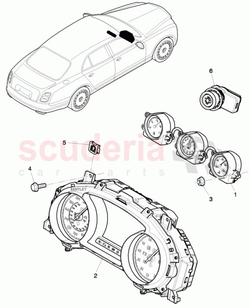 Part Diagram for Bentley 3Y0 920 841 H
