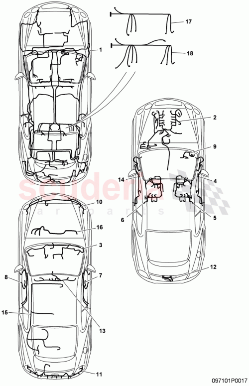Part Diagram for Bentley 3W7971100