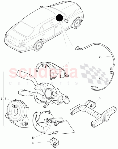 Part Diagram for Bentley 3Y0953551B