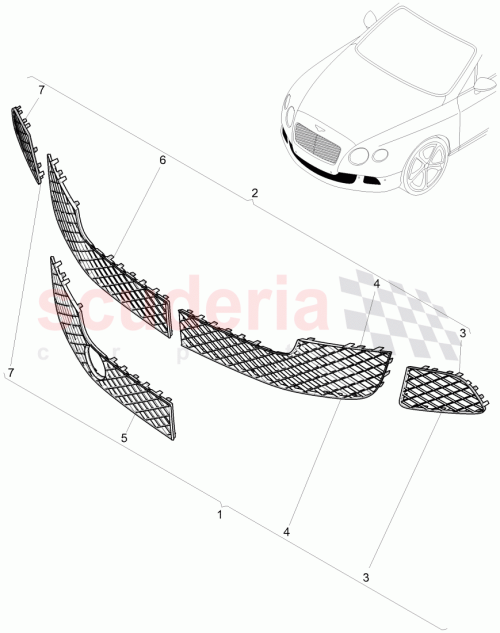 Part Diagram for Bentley JNV 807 667 A